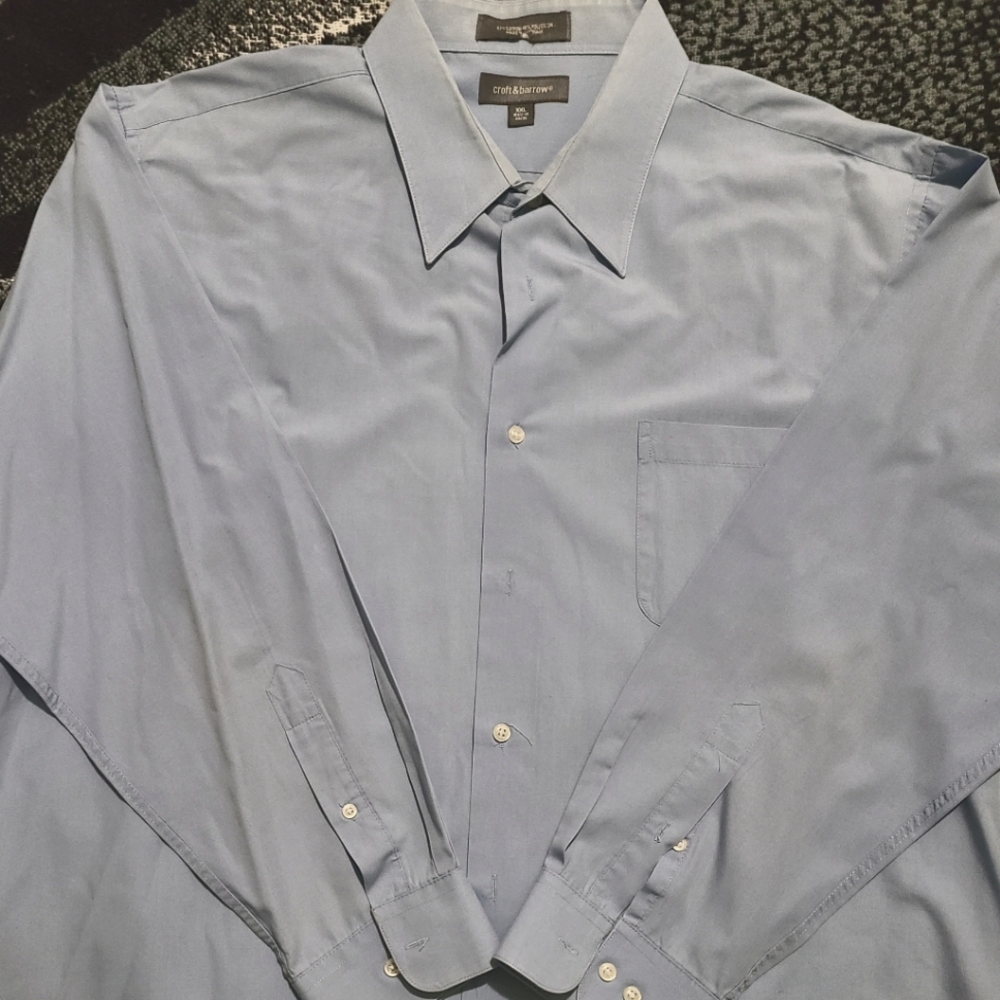 Croft & Barrow 2XL blue button down dress shirt